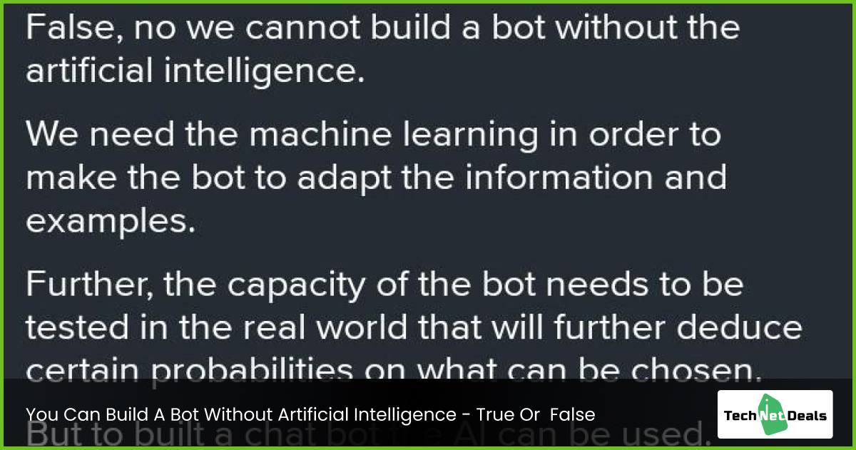 can you build a bot without artificial intelligence? 2