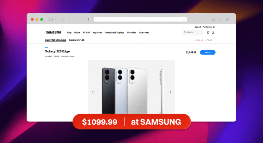 Galaxy S25 Edge Deals ( Samsung Brand Website)