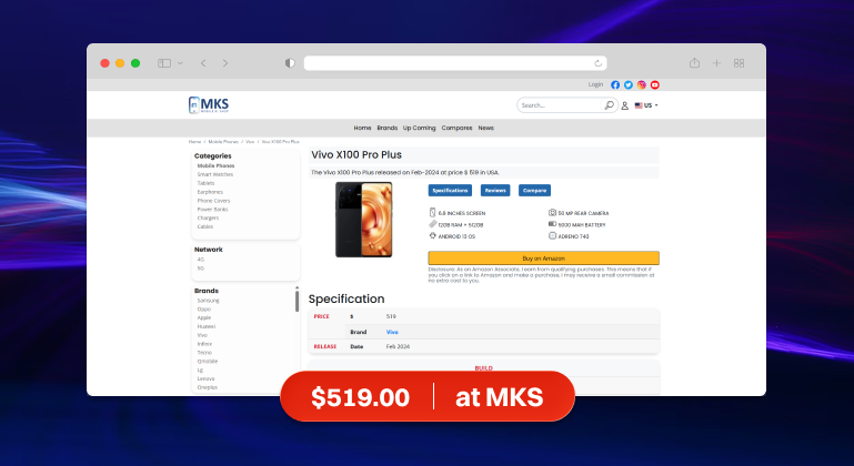 Vivo X100 Pro plus Deals (MKS)