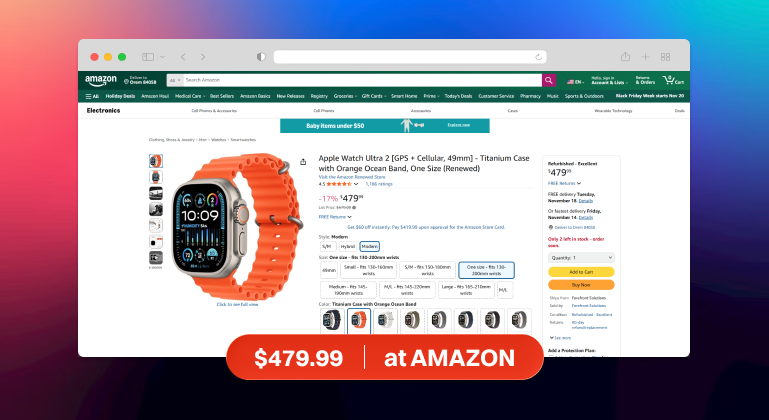 Apple Watch Ultra 2 Deals Amazon