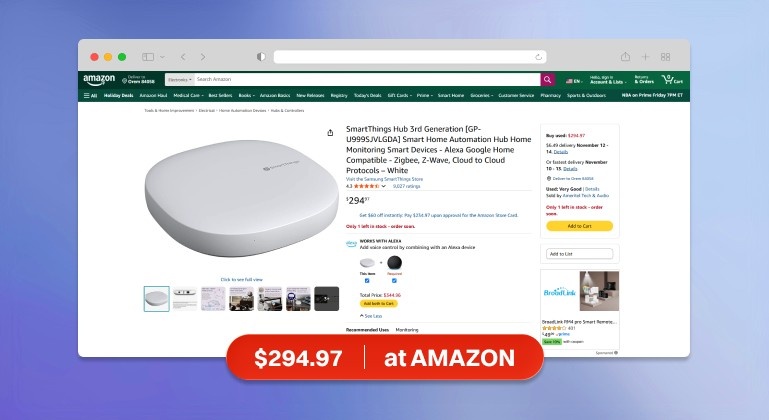 Samsung Smart Thing Hub Deals Amazon