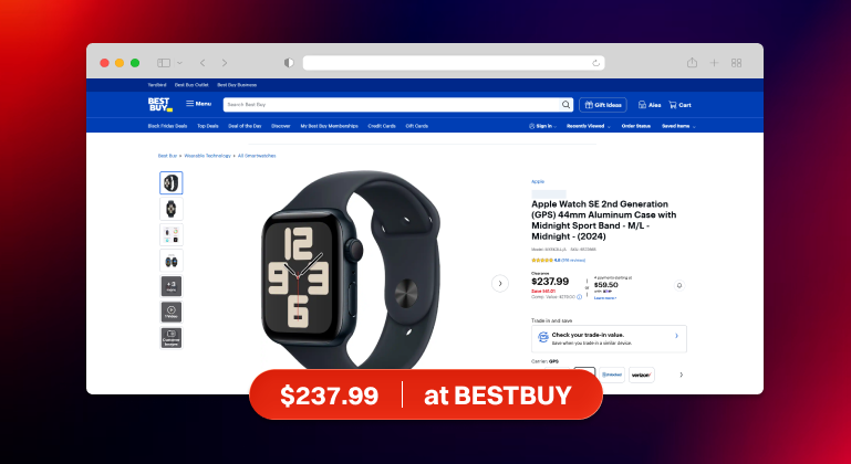 Apple Watch SE 2 Deals 9 (Best Buy)