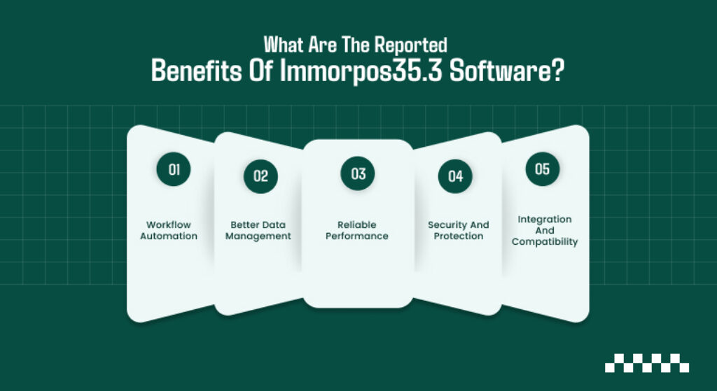 What Are The Reported Benefits Of Immorpos35.3 Software